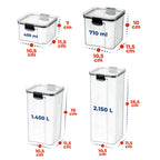Super Kit 9 Potes Herméticos – Organização e Conservação Perfeitas!