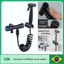 Bathroom Shower, Shower Bidet with Double Outlet and Angle Valve for Toilet Toilet