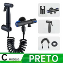 Bathroom Shower, Shower Bidet with Double Outlet and Angle Valve for Toilet Toilet