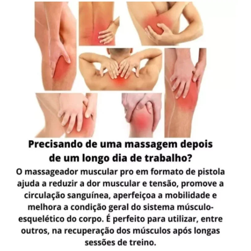 Massageador Elétrico Profissional –Alívio e Relaxamento Muscular
