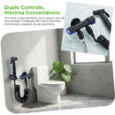 Bathroom Shower, Shower Bidet with Double Outlet and Angle Valve for Toilet Toilet