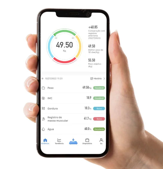 Balança de Bioimpedância Digital com Bluetooth – Acompanhe Sua Saúde com Precisão!