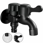 Torneira Tanque Máquina Lavar Roupa Metal 2 Saídas 1/4 Traseira