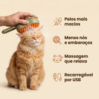 Escova elétrica a vapor 2 em 1 para cães e gatos🐾