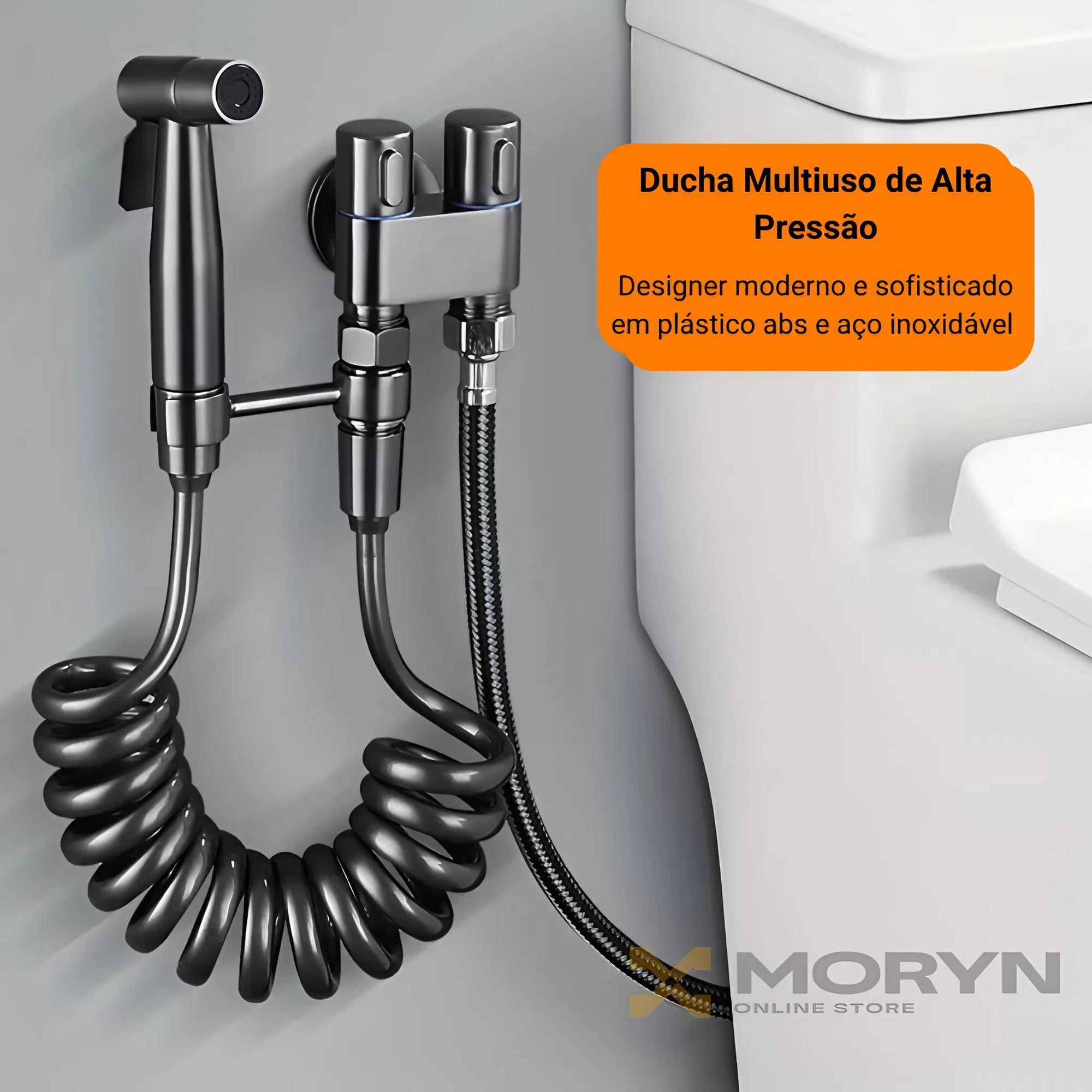 HydroFlex™-Ducha Multiuso para limpeza de banheiro (pisos, box, vaso sanitário